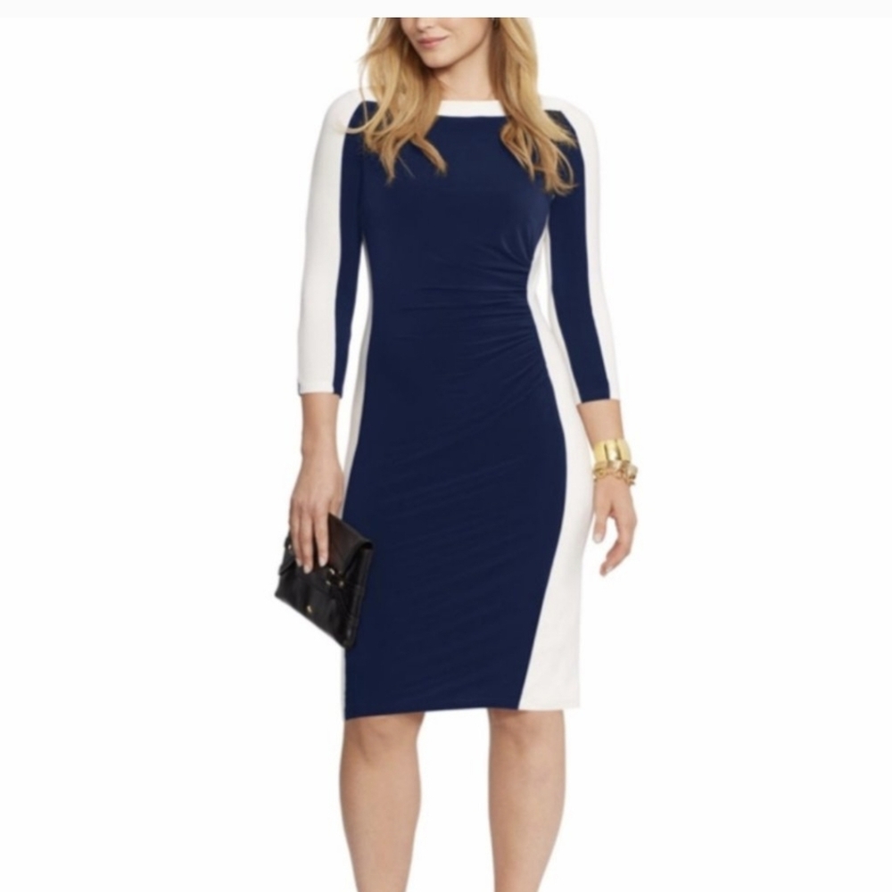 LAUREN Ralph Lauren 10p ,Stretch knee length Dress